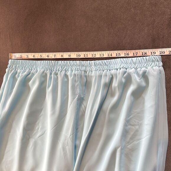 Women’s Blue 2 Piece Layered Asymmetrical Chiffon Formal Pant Suit Size 22W NEW - Picture 11 of 15